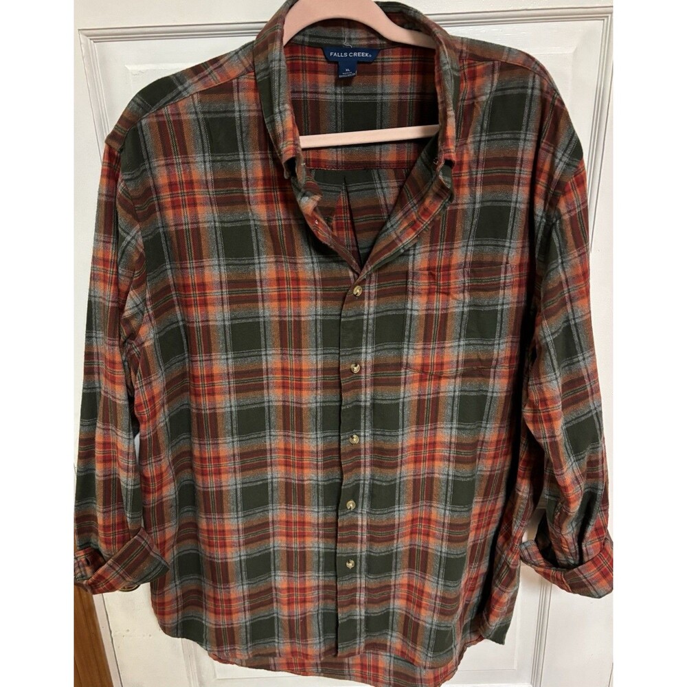 Iron Maiden Upcycled Plaid Flannel Button Up Shirt Rock Band Men’s Size XL - Picture 3 of 9